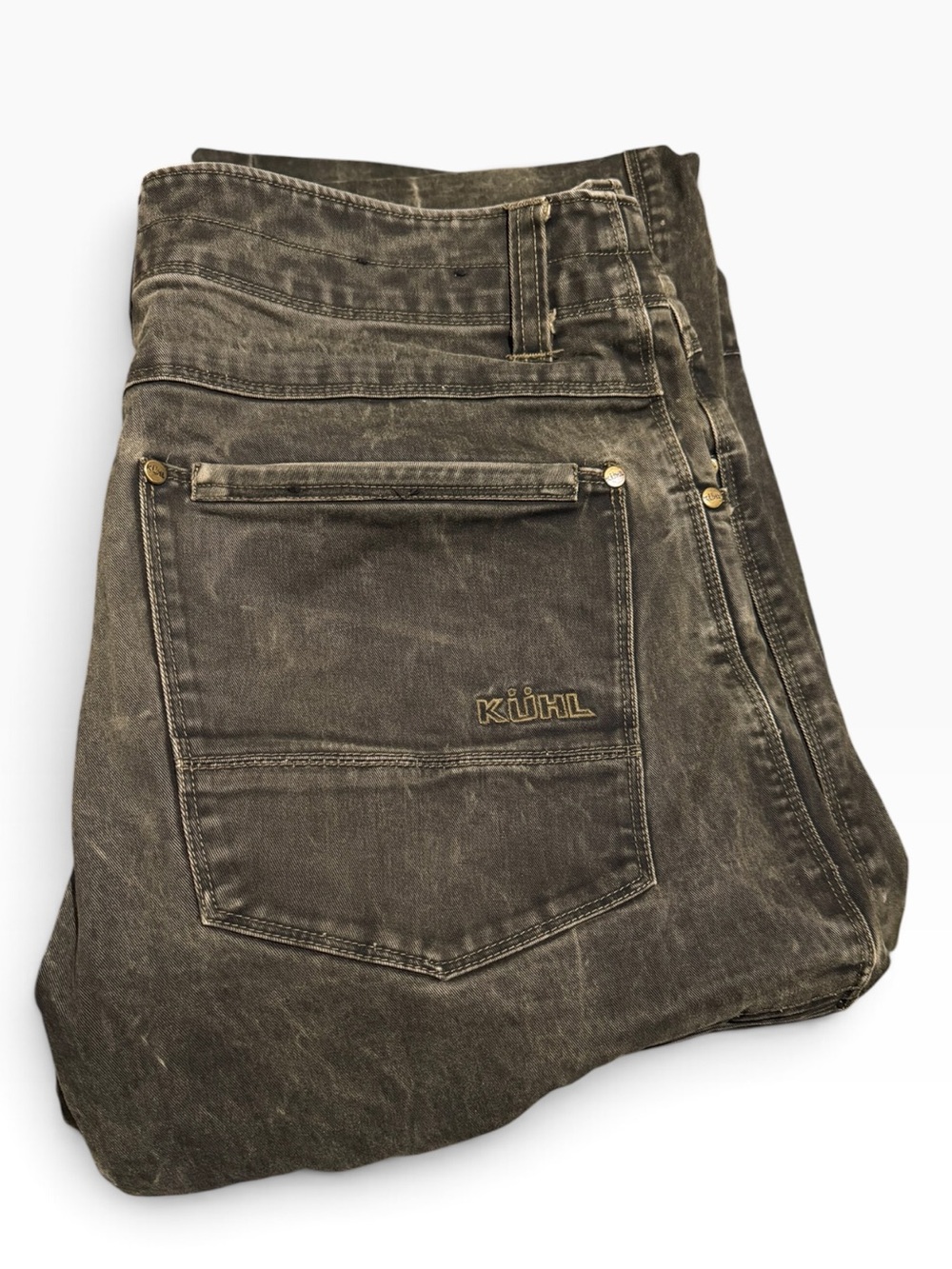 Kuhl Men's Dark Earth Tone Vintage Patina RYDR Pants-34x34